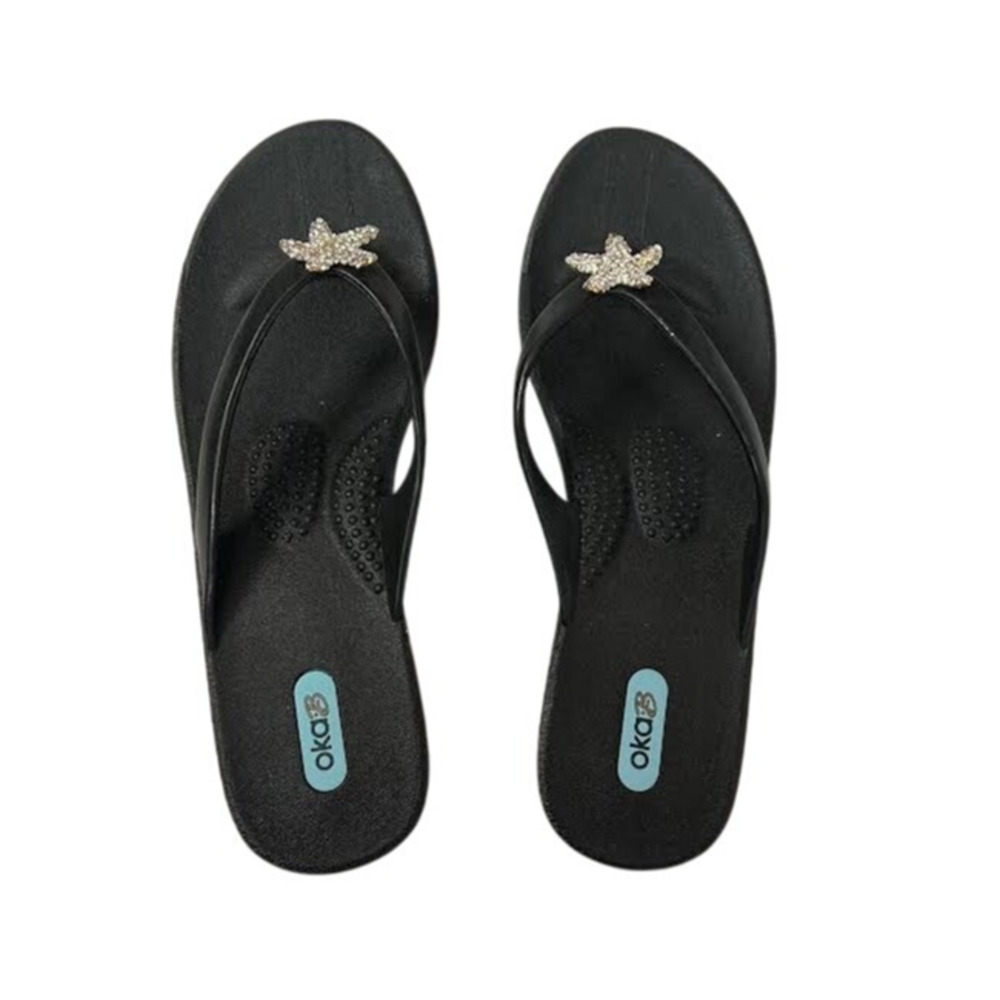 NWT! Oka-B Women's‎ Starfish Sandal Black US-8